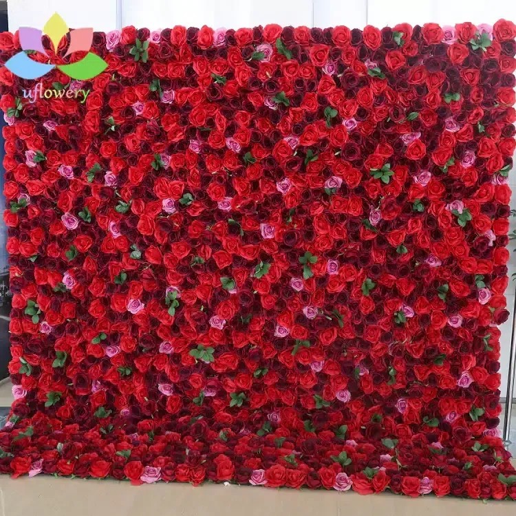 Red Rose Flower Wall